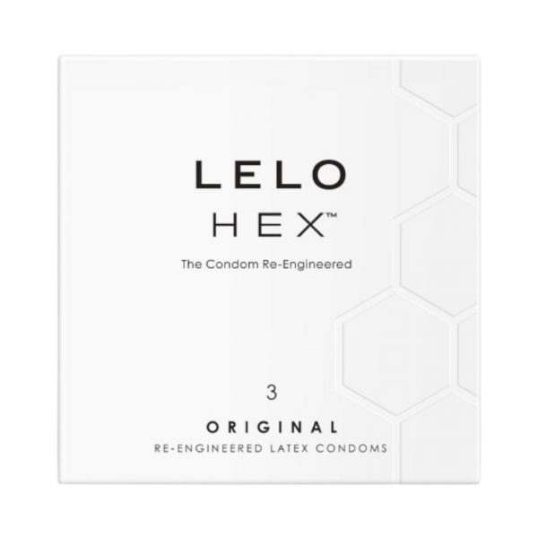 Hex Original 3 vnt. lelo hex prezervatīvi 1 Lelo HEX Original 3 vnt. prezervatyvai