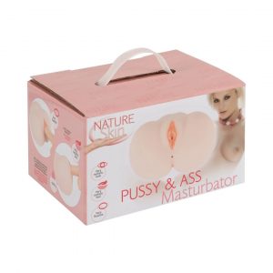 Pussy & Ass Masturbator masturbatori 1 Nature Skin Pussy & Ass Masturbator natūralaus dydžio masturbatorius
