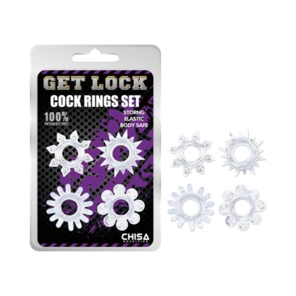 GK Power Cock Rings Set stimulējošie dzimumlocekļa gredzeni 1 GK Power Cock Rings Set penio žiedai