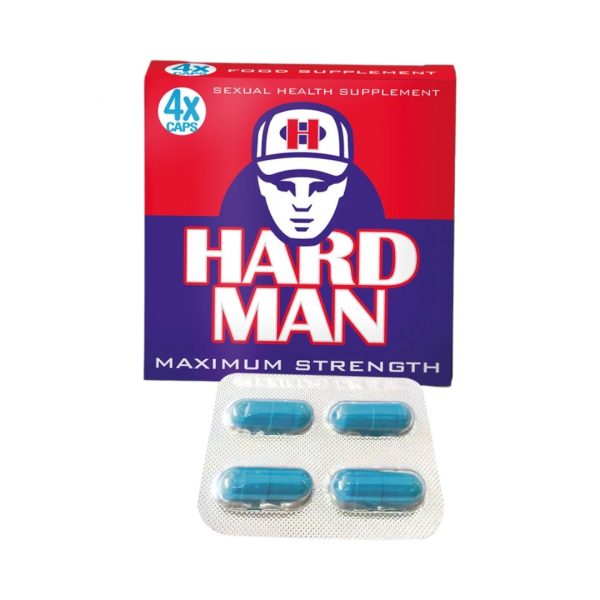 HARD MAN 4 gab. potences un erekcijas uzlabošanai HARD MAN 4 vnt. maisto papildas vyrams