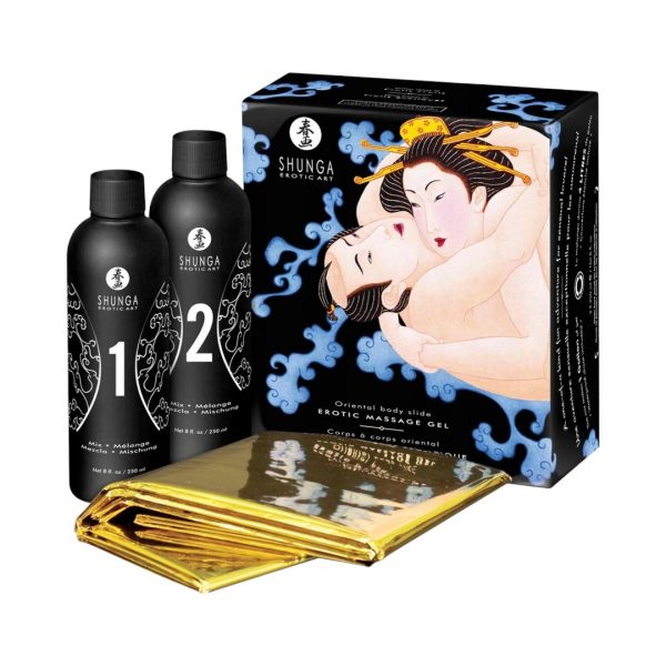 Gel Massage Exotic Fruit masāžas eļļas shunga Gel Massage Exotic Fruit masažo aliejų rinkinys