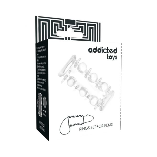 Addicted Toys Rings For Penis gredzeni un uzmavas 1 Addicted Toys Rings Set For Penis penio žiedas
