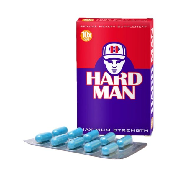 HARD MAN 10 tab. potences un erekcijas uzlabošanai HARD MAN 10 tab. maisto papildas vyrams