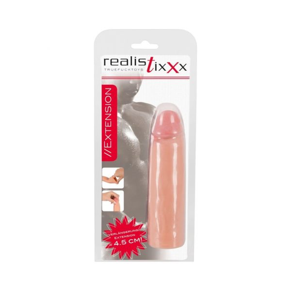 Extension 4,5 cm gredzeni un uzmavas 1 Realistixxx Extension 4,5 cm penio mova