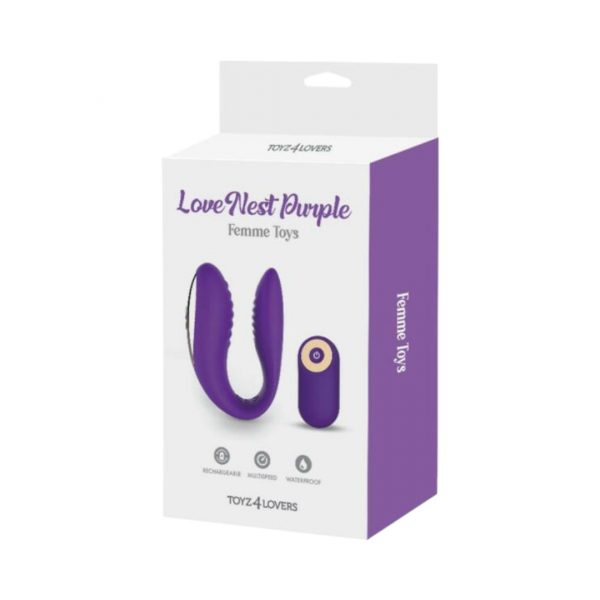 Love Nest Purple Femme Toys pāru vibratori 1 toyz4lovers love nest purple femme toys porų vibratorius