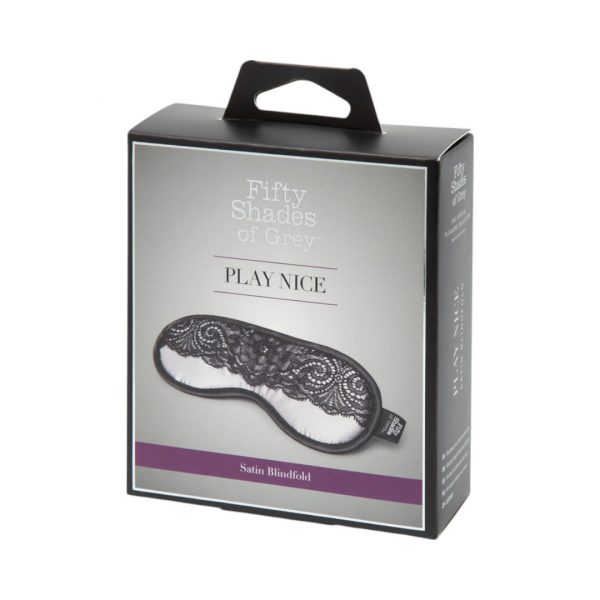 Play Nice Satin Blindfold acu saitītes 1 Fifty Shades of Grey Satin Blindfold akiu kaukė