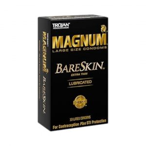 Trojan Magnum Bareskin 10 gab. prezervatīvi trojan magnum bareskin 10 vnt. prezervatyvų dėžutė