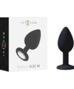 Shelki Anal Plug M Black anālie rotaļlietas „Intense Shelki Anal Plug M Black
