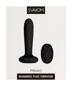 Primo Warming Plug Vibrator anālie rotaļlietas „Svakom Primo Warming Plug Vibrator vibruojantis analinis kaištis su šildymu“